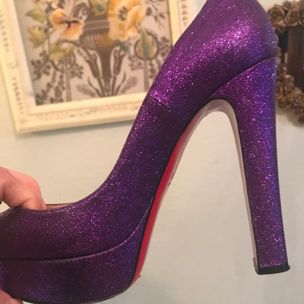 Christian Louboutin open toe platforms.